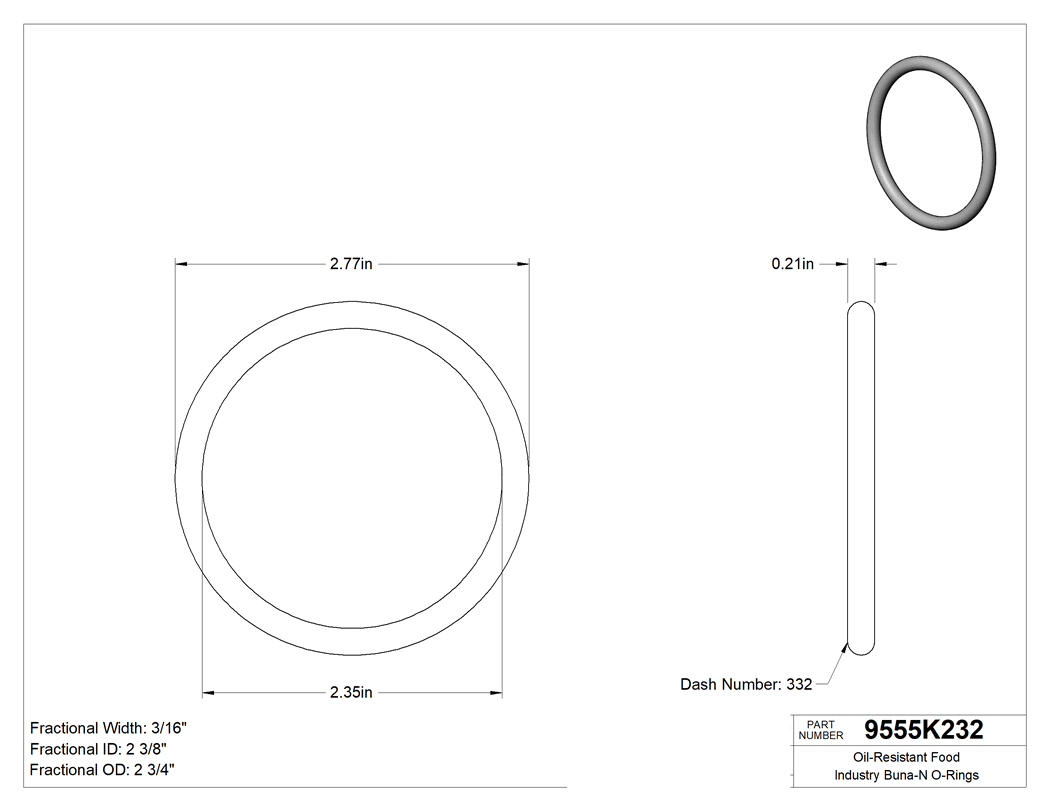 Technical drawing - 9555K232
